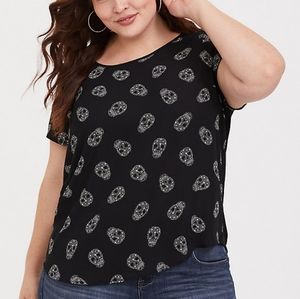Torrid Skull Georgette Blouse